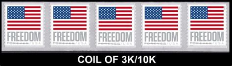 2023 US Stamp US Flag Freedom BCA Coil Strip Of 5 3K 10K COI Ship