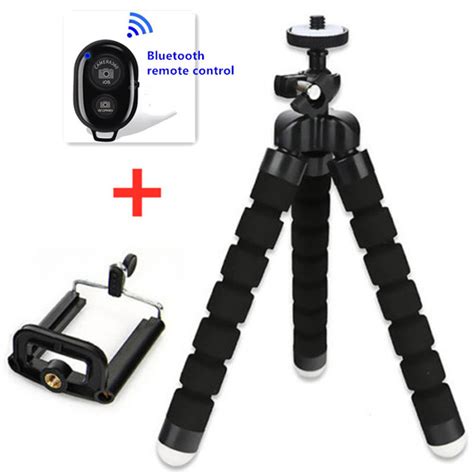 Bluetooth uzaktan Mini Tripod taşınabilir esnek sünger ahtapot standı