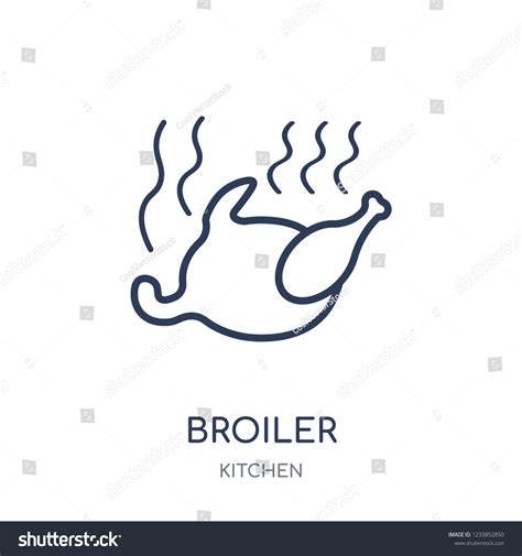 Broiler Icon Broiler Linear Symbol Design Stock Vector Royalty Free