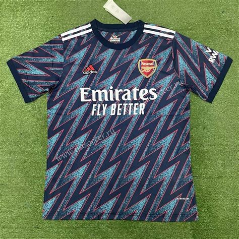 2021-2022 Arsenal Away Blue Thailand Soccer Jersey AAA-403-Arsenal ...