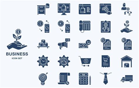 Business And Finance Vector Icon Set Vector Art At Vecteezy