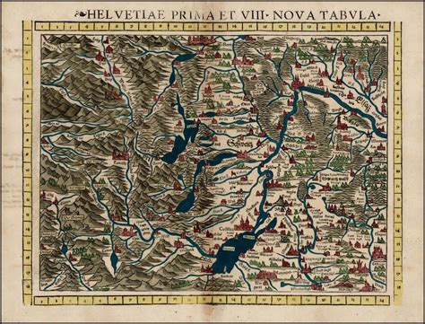 Helvetia Prima Et Viii Nova Tabula Switzerland Barry Lawrence