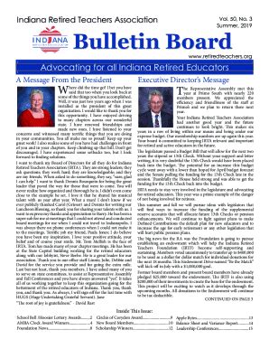 Fillable Online Bulletin Board Indiana Retired Teachers Association