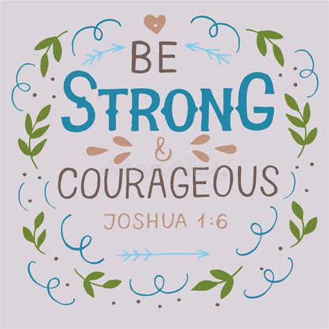 Joshua 1 9 Be Strong And Of A Good Courage Stock Illustration