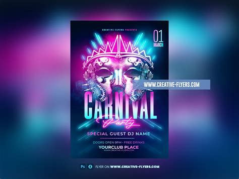 Carnival Flyer Template (PSD) by Rome B Creation on Dribbble