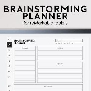 Brainstorming Planner Template Remarkable Template Brainstorming ...