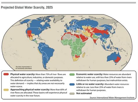 Parts Of The World Facing Water Scarcity By 2025 Water Scarcity