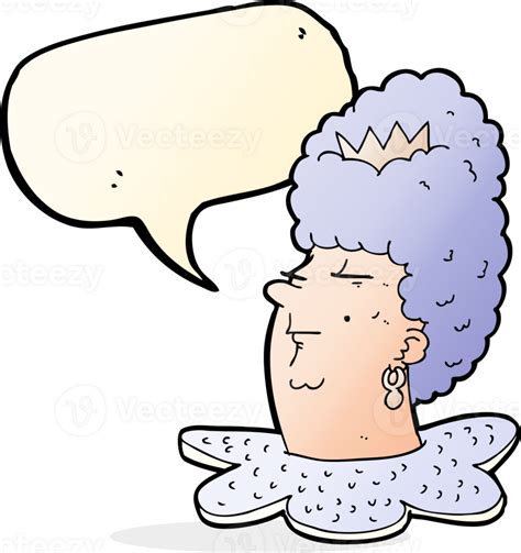 Cartoon Queen Head With Speech Bubble 40550608 Png