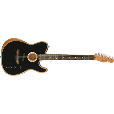 Fender American Acoustic Telecaster Black w. Gigbag