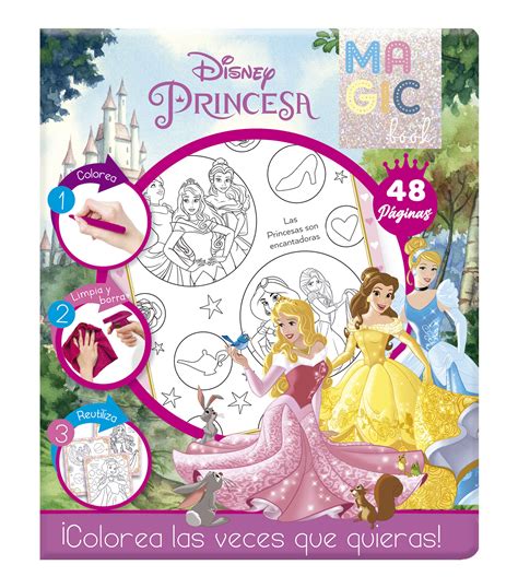 Upak Magic Book Princesa Disney Libro para Colorear Mágico El