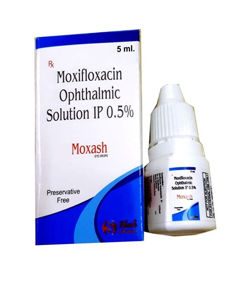 Moxash Moxifloxacin Ophthalmic Solution Ip For Hospital Packaging Type 5 Ml At Rs 78piece In