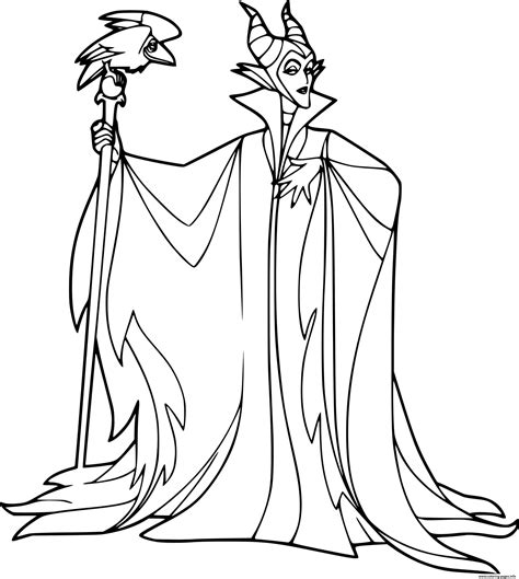 Maleficent From Sleeping Beauty Coloring page Printable