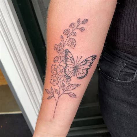 34 July Birth Flower Larkspur Tattoo GiuseppeKariss