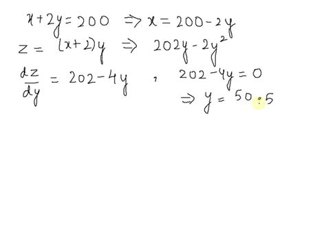 Solved Let X And Y Be Two Positive Numbers Such That X 2y 200 And