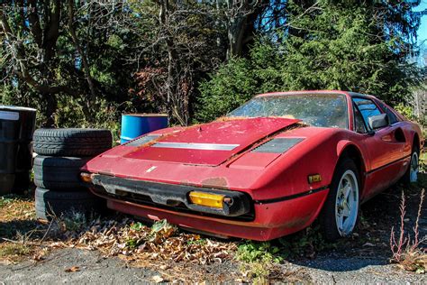 Abandoned Ferrari 308 Quattrovalvole Abandoned Cars Abandoned Car Barn