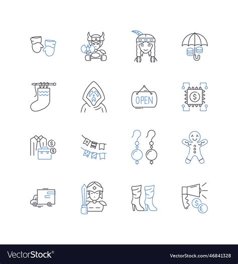 Textile Production Line Icons Collection Weaving Vector Image