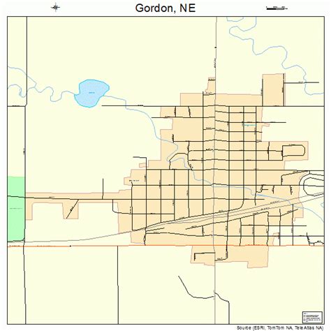 Gordon Nebraska Street Map 3119350