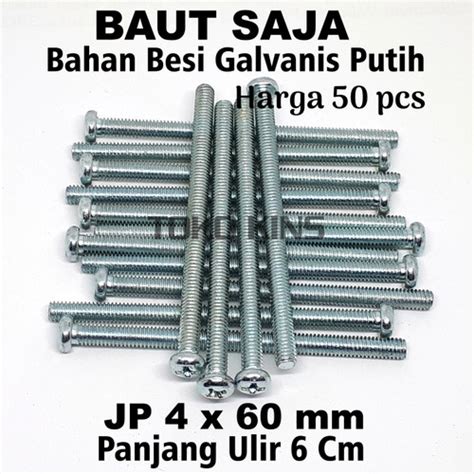 Jual Baut Kepala Obeng Plus Mm X Mm Jp M X Per Pcs