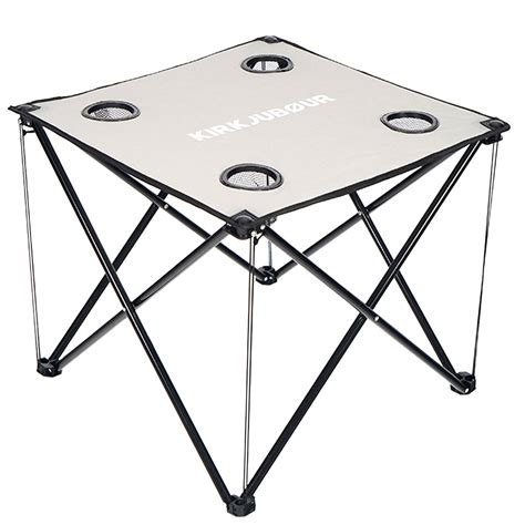 KIRKJUBØUR Solkatt table de camping pliable grise sport outlet fr