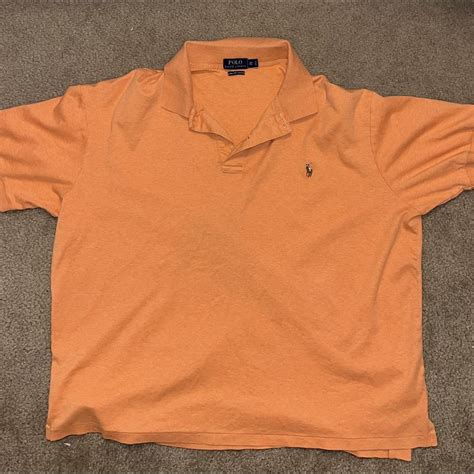 Big And Tall Orange Ralph Lauren Polo Depop