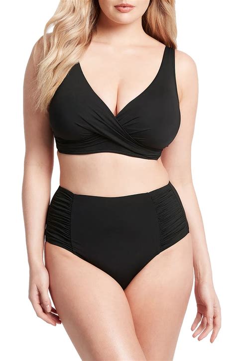 Sea Level High Waist Gathered Side Swim Bottoms Nordstrom