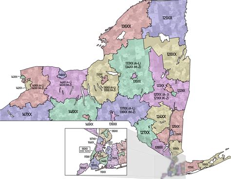 I made a map showcasing the zip code groupings in New York : r/nyc