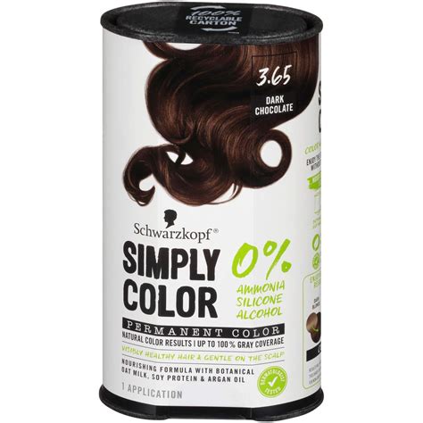 3 65 Dark Chocolate Hair Dye 0 Ammonia Silicone Alcohol Simply 3