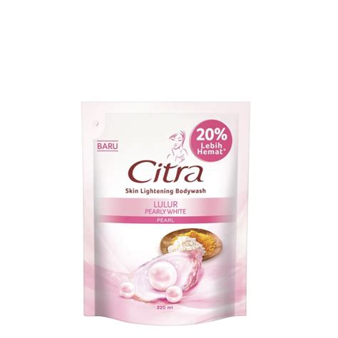 Jual Citra Lulur Pearly White Liquid Body Wash Refill 220 Ml Shopee