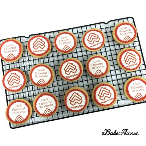 Corporate Orders Customised Cookies Company Logo Round Bakeavenue