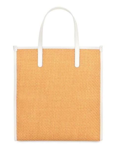 Dolce And Gabbana Raffia Tote Bag In Orange Lyst