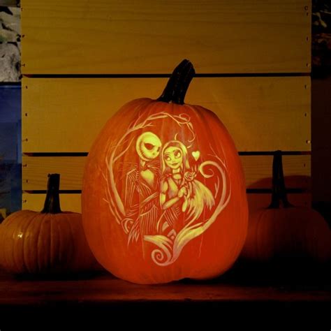 Jack And Sally Pumpkin Carver Pumpkin Carving Halloween Pumpkin