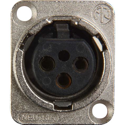 Neutrik NC3FDL 1 0 3 Pin XLR Female Panel Chassis Mount Connector