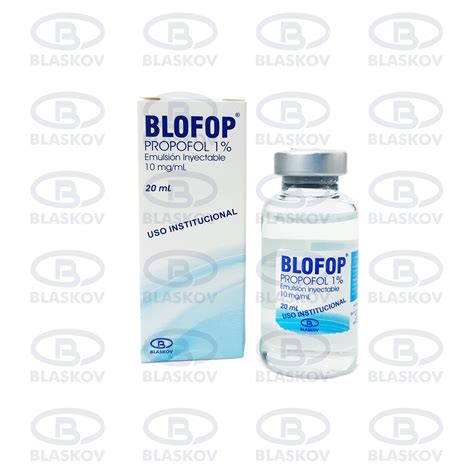 BLOFOP 1 Propofol 10mg ML Laboratorio Blaskov