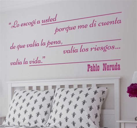 Adhesivo De Frases Memorables Neruda TenVinilo