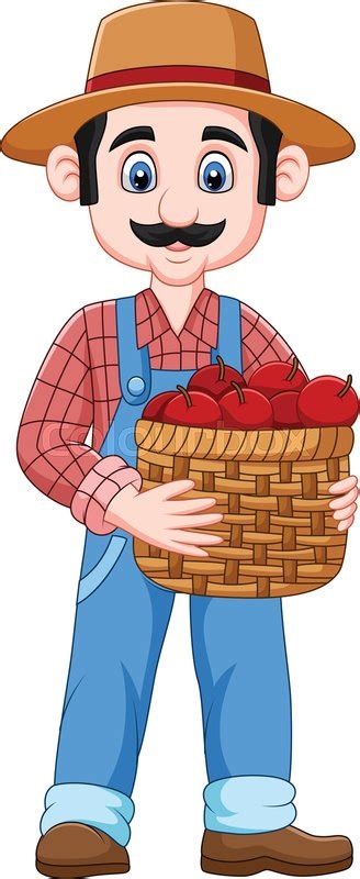 Vector Illustration Of Cartoon Farmer Stock Vector Colourbox