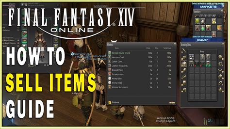 Final Fantasy Xiv How To Sell Items Guide Ffxiv Guide To Making Gil