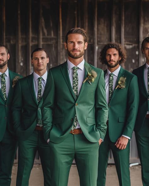 Green Groomsmen Suits Hockerty