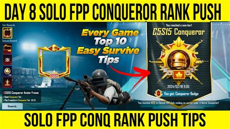 Solo Fpp Rank Push Bgmi Solo Fpp Conqueror Tips Solo Fpp Conqueror