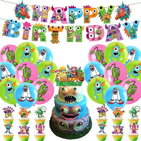 Buy 32 Pcs My Singing Monsters Birthday Party Supplies My Singing