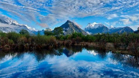 K Trees Landscape New Zealand Mountains Reflection Trey Ratcliff