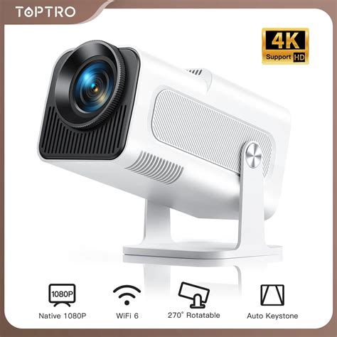 TOPTRO Mini Projetor Port Til Suporte 4K 20000 Lumens Full HD 1080p