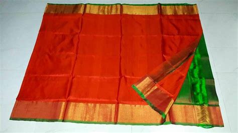 Half Fine Zari Gold Festive Wear Pure Light Wight Soft Silk Saree At Rs