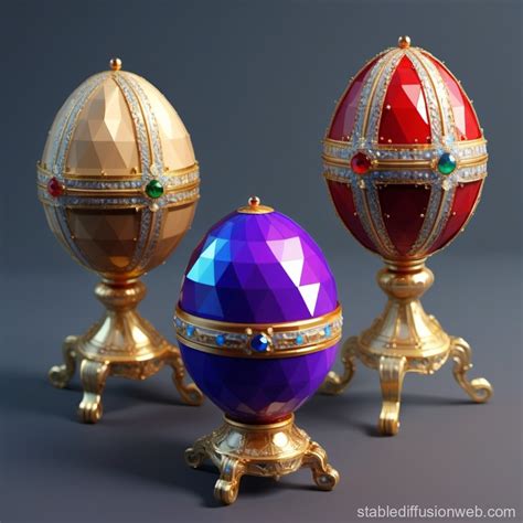 Low Poly Faberge Egg Design Stable Diffusion Online