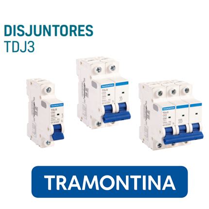 Disjuntor Tipo Din Bipolar Curva C 50A 3ka 58012110 Tramontina