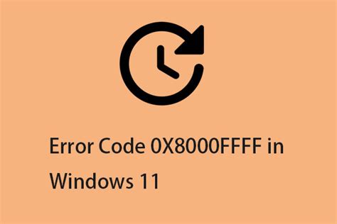 How To Fix The Update Error Code X Ffff In Windows Minitool