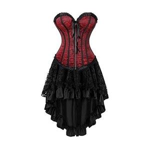 Jutrisujo Corsetto Donna Gonna Abito Set Corset Bustino Sexy Top