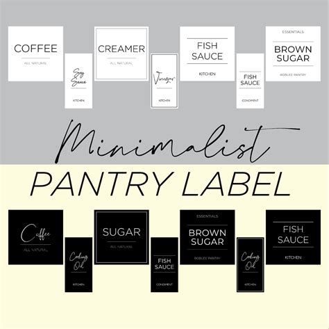 Minimalist Pantry Label Stickers Matte Finish Lazada Ph