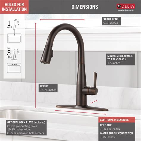 Delta Essa Single Handle Pull Down Kitchen Faucet In Venetian Bronze