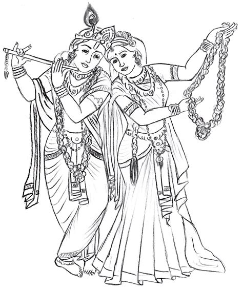 Krishna Line Drawing at GetDrawings | Free download