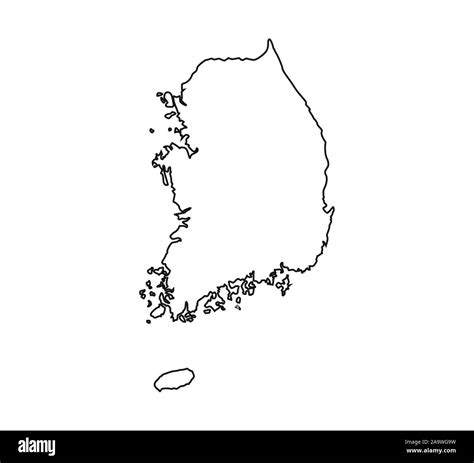 Outline Map South Korea Hi Res Stock Photography And Images Alamy